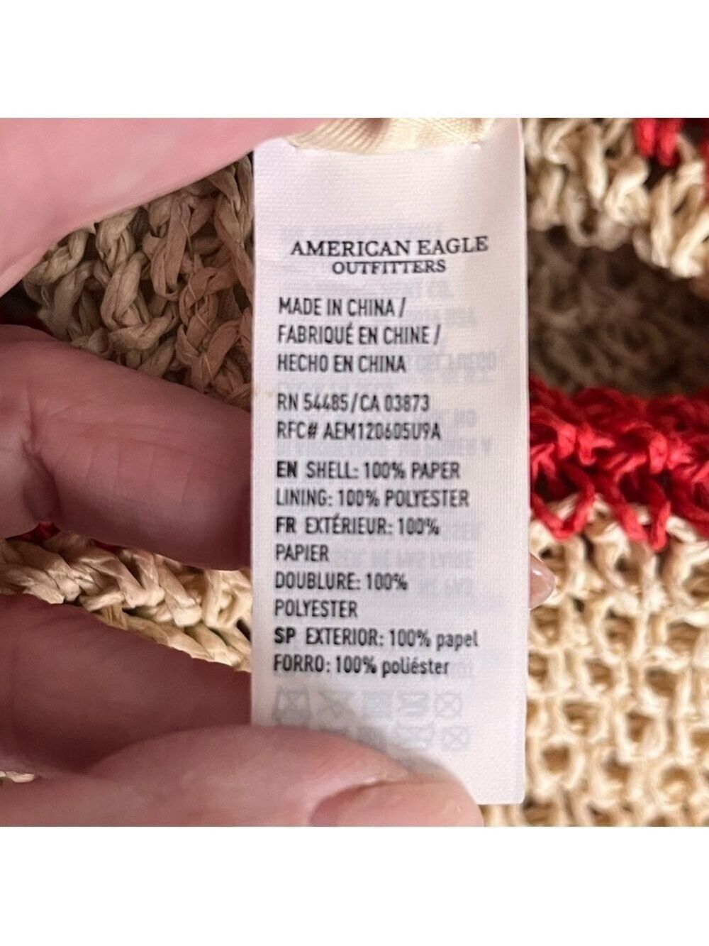 NWOT American Eagle woven backpack - Picture 8 of 8